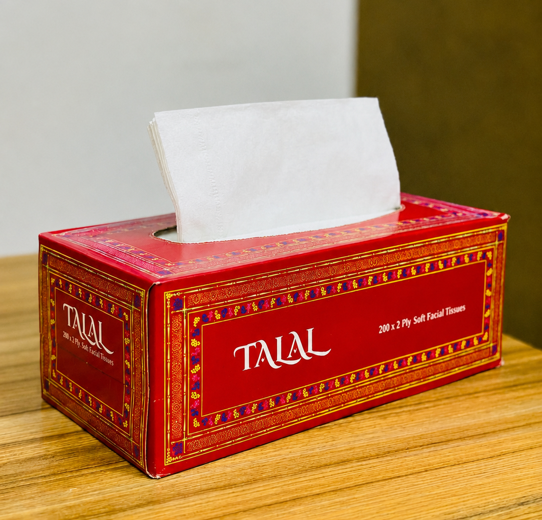 TALAL 200 SHEETS X 2PLY FACIAL TISSUE 