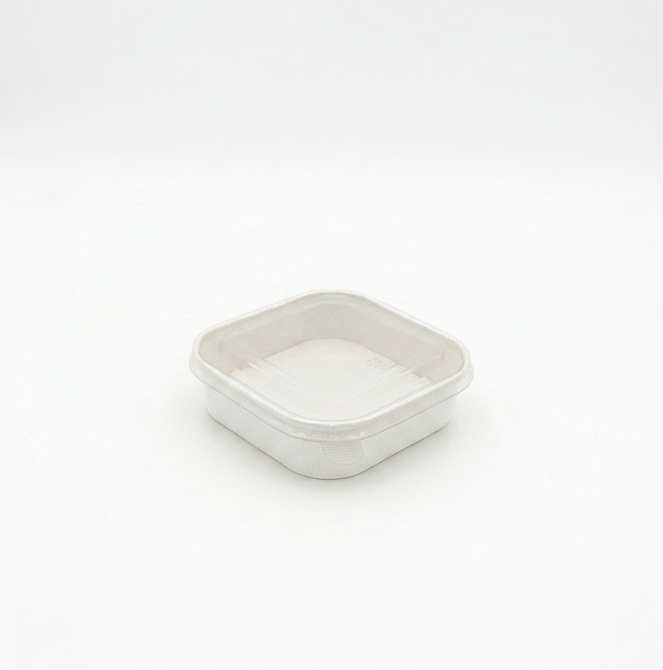 WHITE KRAFT SALAD RECTANGULAR BOWL