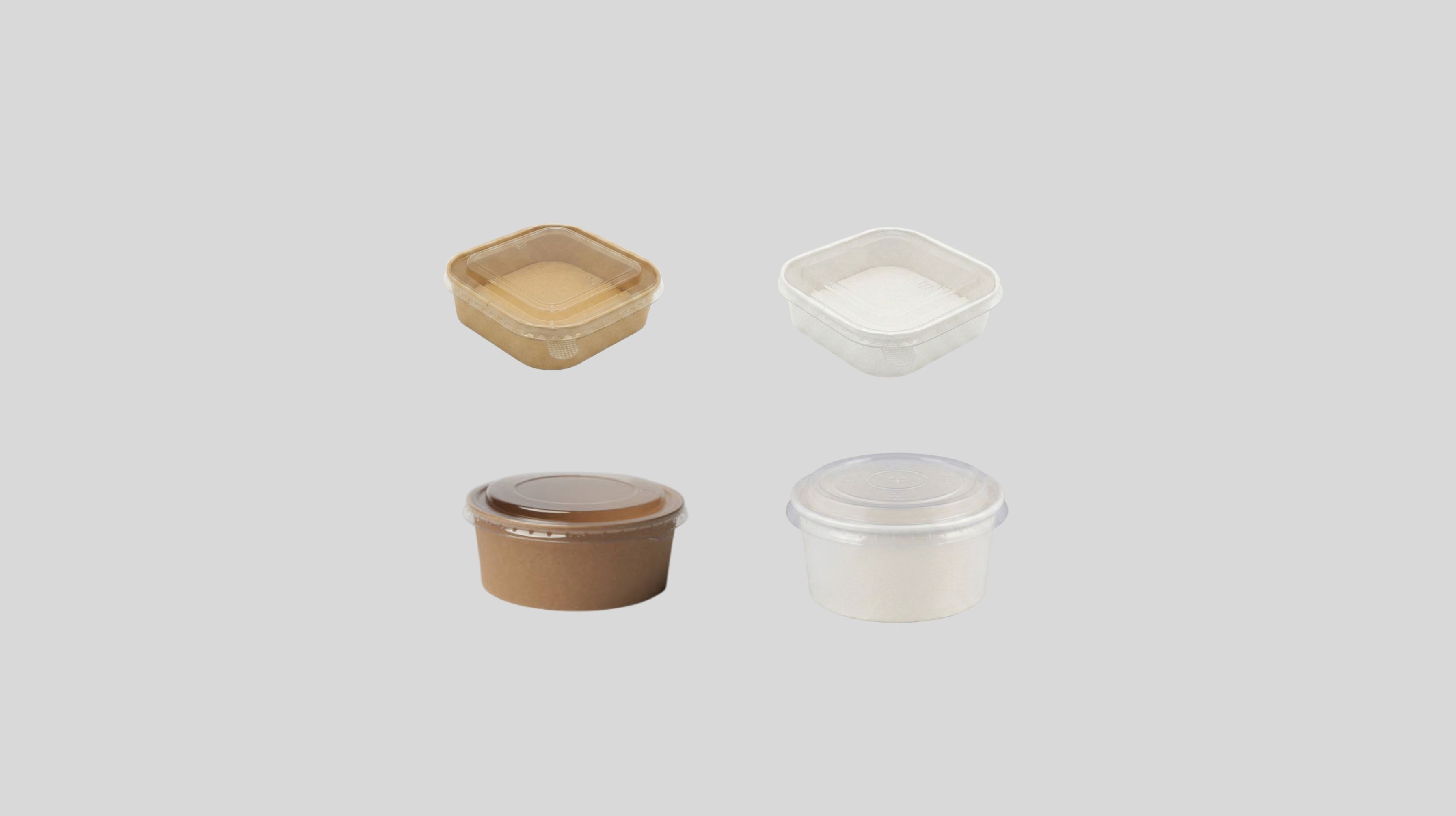 KRAFT SALAD RECTANGULAR AND ROUND BOWLS
