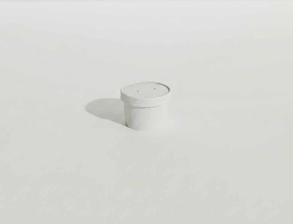 WHITE KRAFT SOUP BOWL 