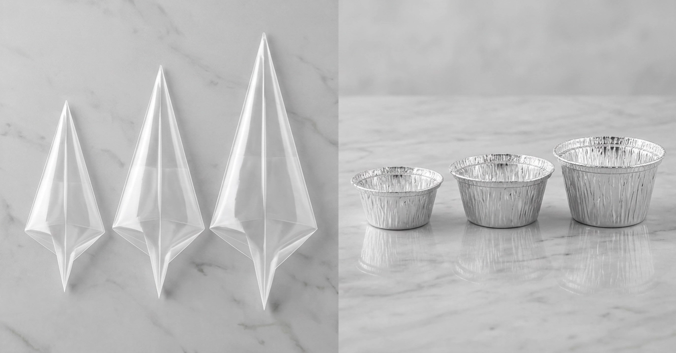 Piping Bag & Aluminium Tube Cake Container 