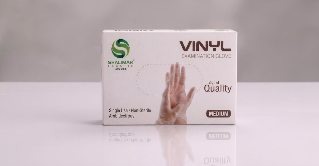 White Vinyl Gloves Medium