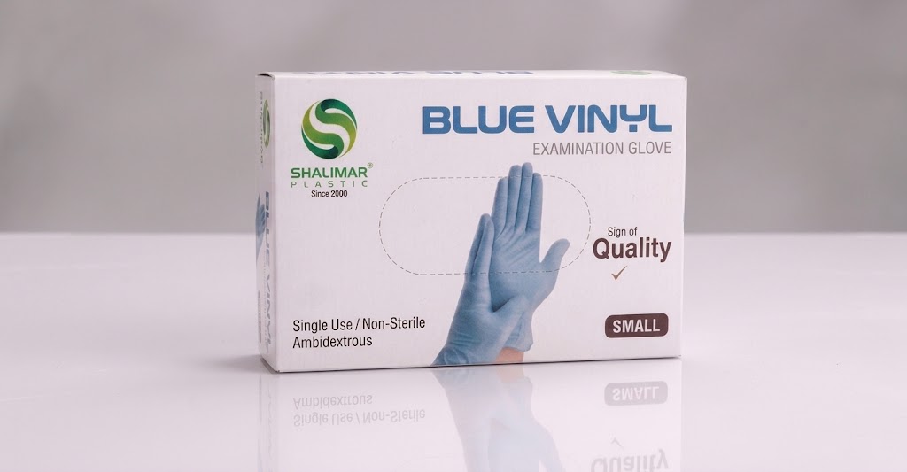 Blue Vinyl Gloves Small