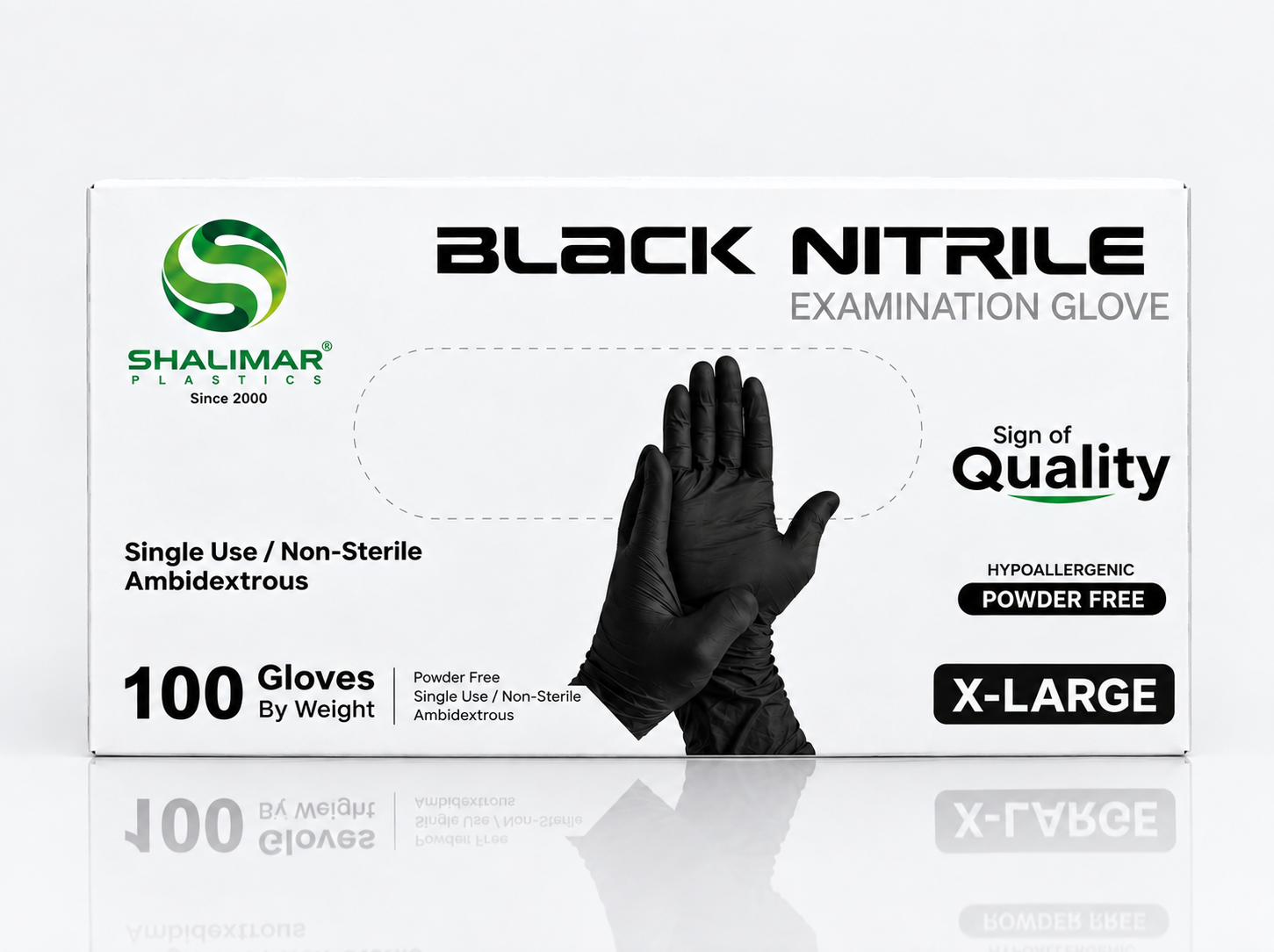 Black Nitrile Gloves X-Large